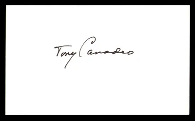 Tony Canadeo Autographed Signed 3x5 Index Card Green Bay Packers - Image 1 of 2