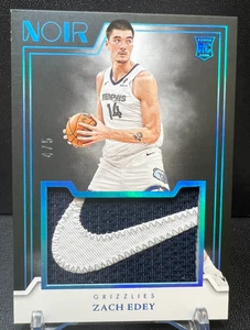 2024 Noir Zach Edey Jumbo Rookie Brand Logo "Nike Swoosh" RC 4/5 - Grizzlies - Picture 1 of 3