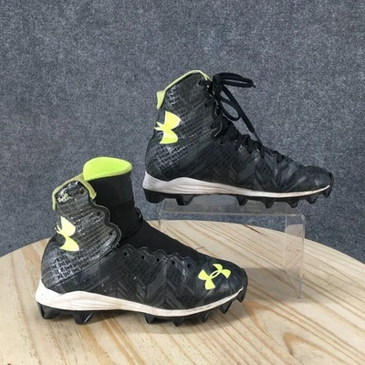 Under Armour Shoes Youth 5 ClutchFit Football Cleats Black High Top 1264197-001 - Image 1 of 4