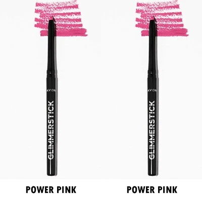 NEW Avon Glimmersticks Retractable Lip Liner  / POWER PINK / SET OF 2 - Image 1 of 4