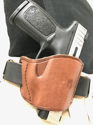 Funda de pistola deslizable de cinturón de cuero para Smith & Wesson Sigma Series Rt mano marrón Foto 1 de 4