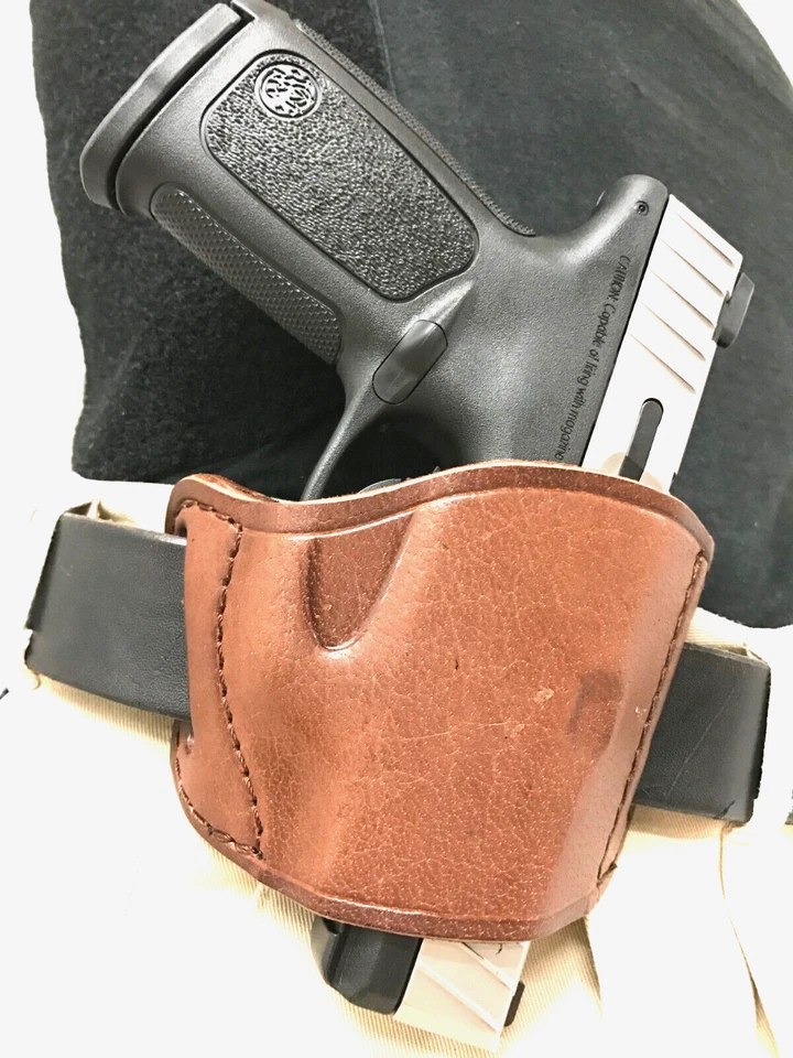 Funda de pistola deslizable de cinturón de cuero para Smith & Wesson Sigma Series Rt mano marrón Foto 1 de 4