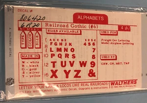Vintage 6R20 Railroad Gothic #6 Model Train Decals - Picture 1 of 2
