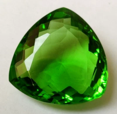 AAA+ Large 58.75 Ct. Green Peridot Trillion Cut Loose Gemstone Gift for Women - Image 1 of 4