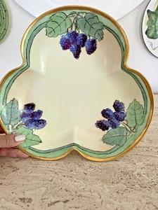 Limoges France Bowl/Dish. Leaves with Grapes-Unique Shape! - Picture 1 of 7
