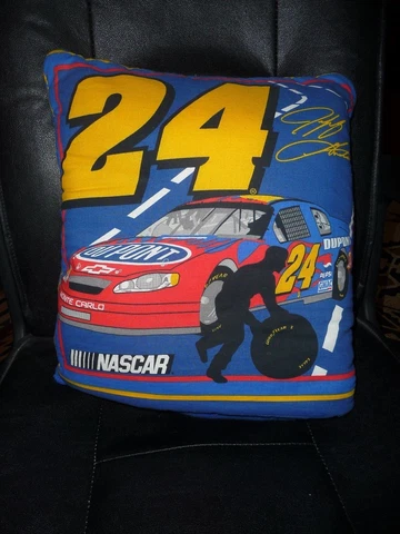 Handmade Jeff Gordon Quilted Throw Folds Into Pillow (Quillo) Cover