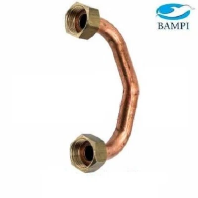 Curva rame sagomata 3/8 FF per attacco galleggiante cassetta wc incasso Bampi - Immagine 1 di 2