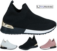 Sock Wedge Trainers Sneakers Slip On Classic Jogging Pumps Shoes Womens Ladies