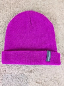 Columbia Beanie Hat Cap Fold Over Size O/S Stretch Youth Kids Girls Pink - Picture 1 of 7