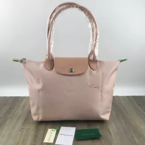 Long champ Le Pliage M size Tote bag Pink Handbag 39×24×14.5 PINK open pocket - Picture 1 of 11