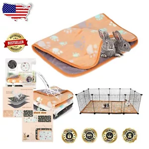 3-Pack Cozy Fleece Cage Liners for Guinea Pigs - Washable & Leakproof (48"x24") - Picture 1 of 10