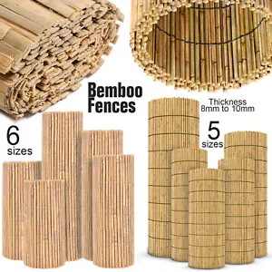 More details for bamboo slat fence screening fencing panel screen reed fence roll privacy garden