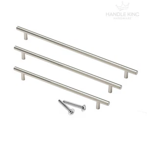 T Bar Kitchen Cabinet Door Handle Brushed Nickel Finish 123mm, 219mm, 335mm - Picture 1 of 2