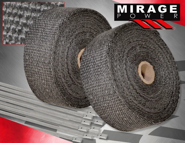 10M Air Intake Induction Thermal Cooling Heat Wrap Protection+Zip Ties Set Black Foto 1 de 4