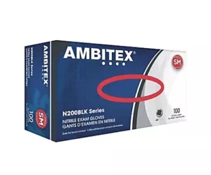 Ambitex N200BLK Nitril Prüfungshandschuhe klein schwarz 100 Stück lebensmittelecht - Bild 1 von 2
