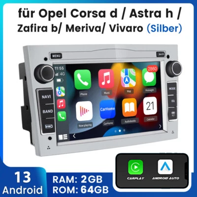 2+64G Autoradio Carplay Android GPS Navi Für Opel Meriva Corsa C D Astra H DAB+ - Bild 1 von 4