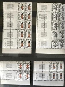 TIMBRES TAXES - LOT de 10 COINS DATES INSECTES - SERIE COMPLETE - Photo 1/3