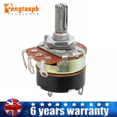 WH138 500k Ohm Potentiometer Rotary Linear Variable Resistors With On/Off Switch - Image 1 of 4