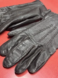 Vintage Top Grain Leather Gloves, Cashmere Lining. Mens Size Medium. Brown. - Picture 1 of 7