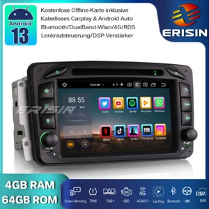 Android 13 Autoradio GPS DAB Mercedes C/CLK/G/A Klasse W203 W209 W168 Vito Viano - Bild 1 von 16