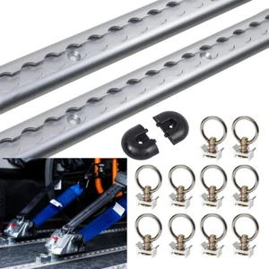 Ancoraggio L binario binario punto di ancoraggio perno anello clip tirante rimorchio camion caravan - Foto 1 di 10