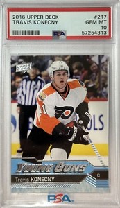 2016 2017 UPPER DECK Travis Konecny PSA 10 RC x1 YOUNG GUNS YG ROOKIE Flyers