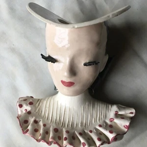 Vintage 5 1/2” Betty Lou Nichols Lady Head Vase Headvase Betty Lou - Picture 1 of 21