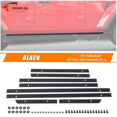 Pinch Weld Cover Rocker Panel Guard Trim for 2018+ Jeep Wrangler JL Accessories Foto 1 de 4