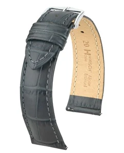 HIRSCH Calf Leather Watch Band "Duke", 16-24 mm, 2 colors, new! - Picture 1 of 7