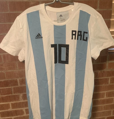 ADIDAS 2018 Worldcup MESSI  White Shirt ARG ARGENTINA Large Cover
