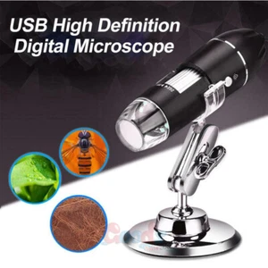 0X-1000X 8 LED Digital Microscope Camera Handheld USB Magnification Endoscope - Picture 1 of 12