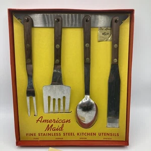 Vintage American Maid Hanging Utensils Rack Spoon Spatula Flipper Fork - Picture 1 of 6
