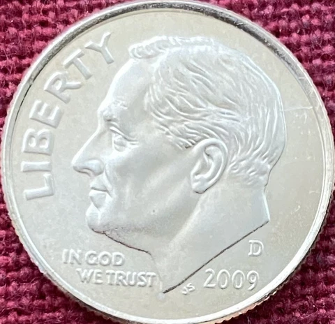 2009 D Satin Roosevelt Dime BU from Original Bank Wrap Cover