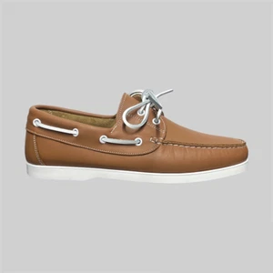Mocassini Uomo Scarpe da Barca In Vera Pelle Cuoio boat Loafers Made in Italy 40 - Bild 1 von 3