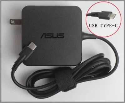 Genuine 45W USB-C Laptop Charger ASUS Chromebook Flip CR1 Series Type C Adapter - Image 1 of 4