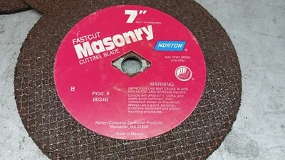 Norton 7" Masonry Cut Off Wheels 4 pack New Other - Image 1 of 3