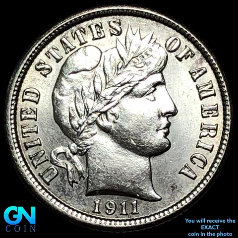 1911 P Barber Dime  #E4523 Cover