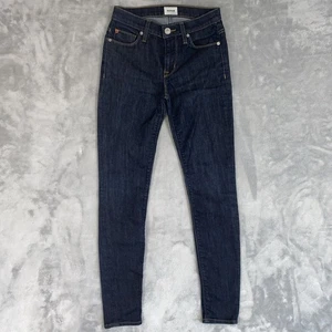 Pantalones de mezclilla para mujer Hudson 25 de tiro medio Nico súper ajustados lavado oscuro 25x29 - Imagen 1 de 10