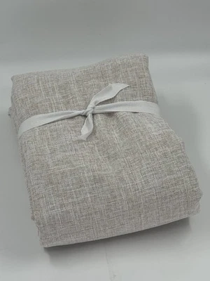 New West Elm Kids Crossweave Blackout Drape Curtains 48”x96” Rosette Foto 1 de 4