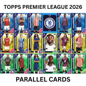 Topps Premier League 2026 Parallel Cards - Blue/Yellow/Green/Numbered - Picture 1 of 170
