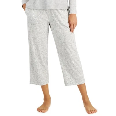 Pantalones de pijama recortados Charter Club de algodón estampados gris viñedo nuevos con etiquetas talla pequeña Foto 1 de 4