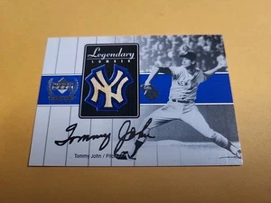 2000 U/D YANKEES LEGENDARY LUMBER SILVER TOMMY JOHN BAT CARD - Picture 1 of 2