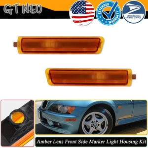 For 1996-2002 BMW Z3 M Coupe Amber Lens Front Bumper Side Marker Light Kit 2PCS - Picture 1 of 8