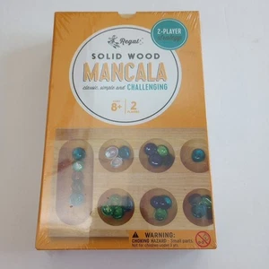 Mancala Folding Board Game Solid Wood Regal New Never Opened - Picture 1 of 4