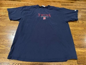 T-shirt Minnesota Twins adulto XXL blu Lee sport anni 90 made in USA baseball MLB - Foto 1 di 8