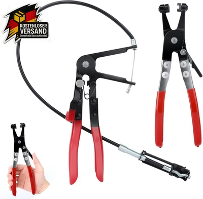 Schlauchklemmenzange, Schlauchschellenzange Mit Geradem Hals Federbandschellenza - Bild 1 von 4