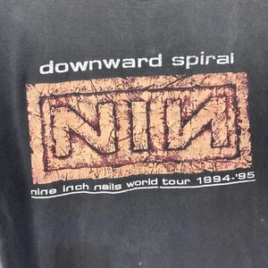 Camiseta De Colección Nine Inch Nails Downward Spiral 1994-95 Tour Grande NIN EE. UU. Desteñida - Imagen 1 de 20