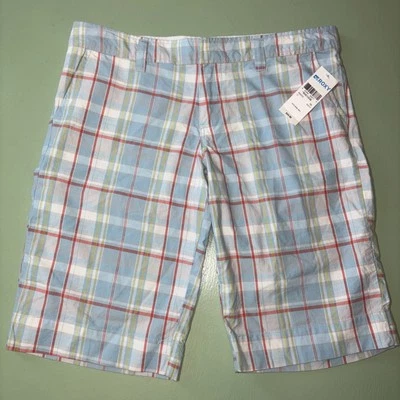 New Vintage Roxy Shorts Size 5 White Plaid Y2K Bermuda Summer Preppy Waist 31 - Image 1 of 4
