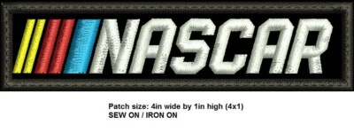 NASCAR EMBROIDERED PATCH, IRON ON/SEW ON, FAST SHIP - Image 1 of 3