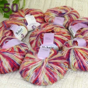 Sale New 8BallsX25g Luxury Soft Mohair Warm Wrap Shawl Hand Knit Crochet Yarn 50 - Picture 1 of 24